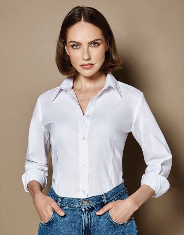 Tailored Fit Long Sleeve Workwear Oxford Shirt